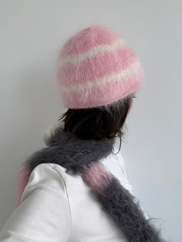 mohair scarf [ charcoal ]