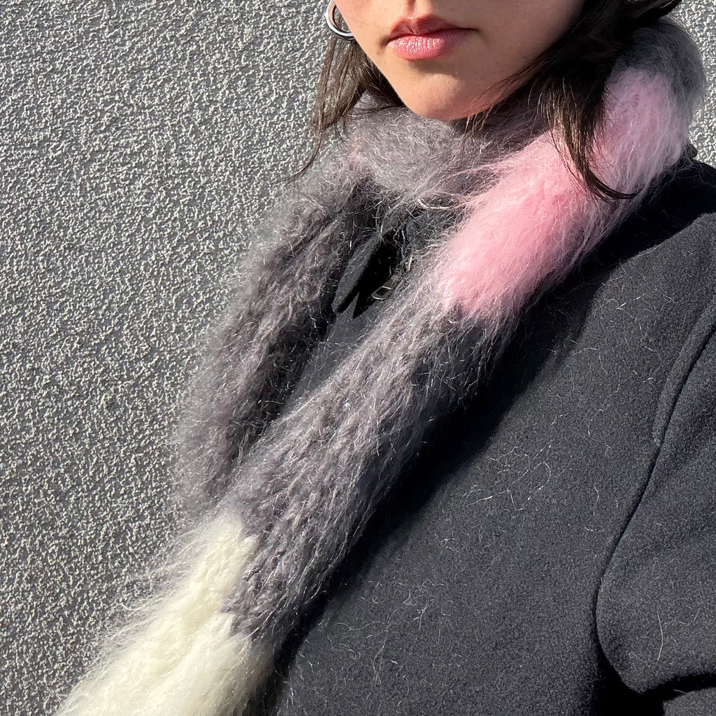 mohair scarf [ charcoal ]