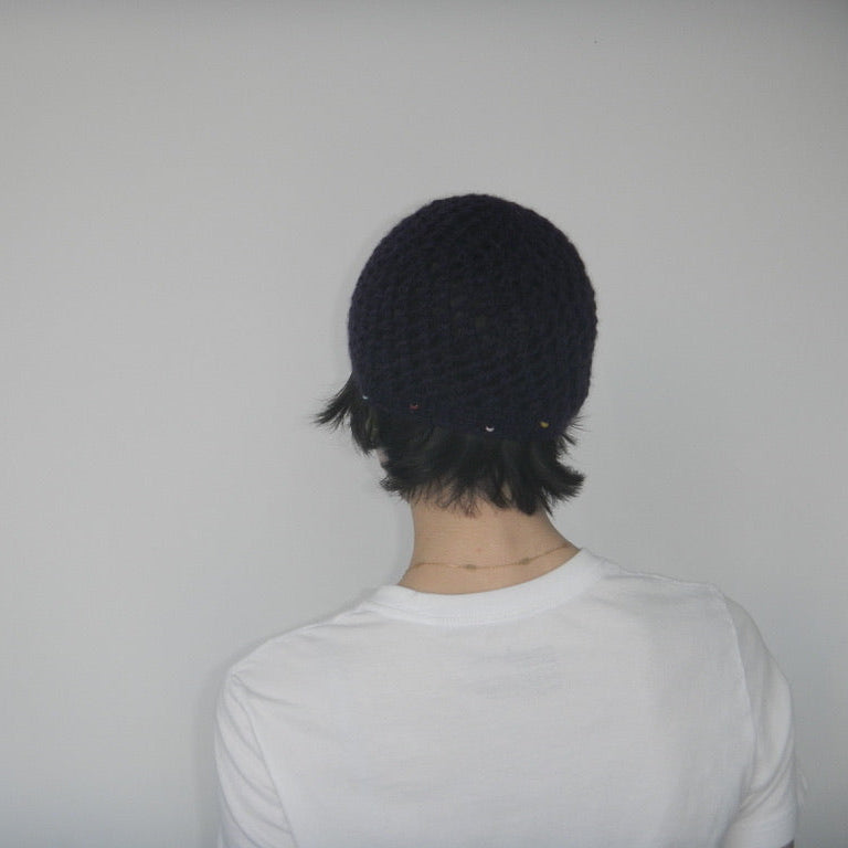 lacy beanie [ violet ]