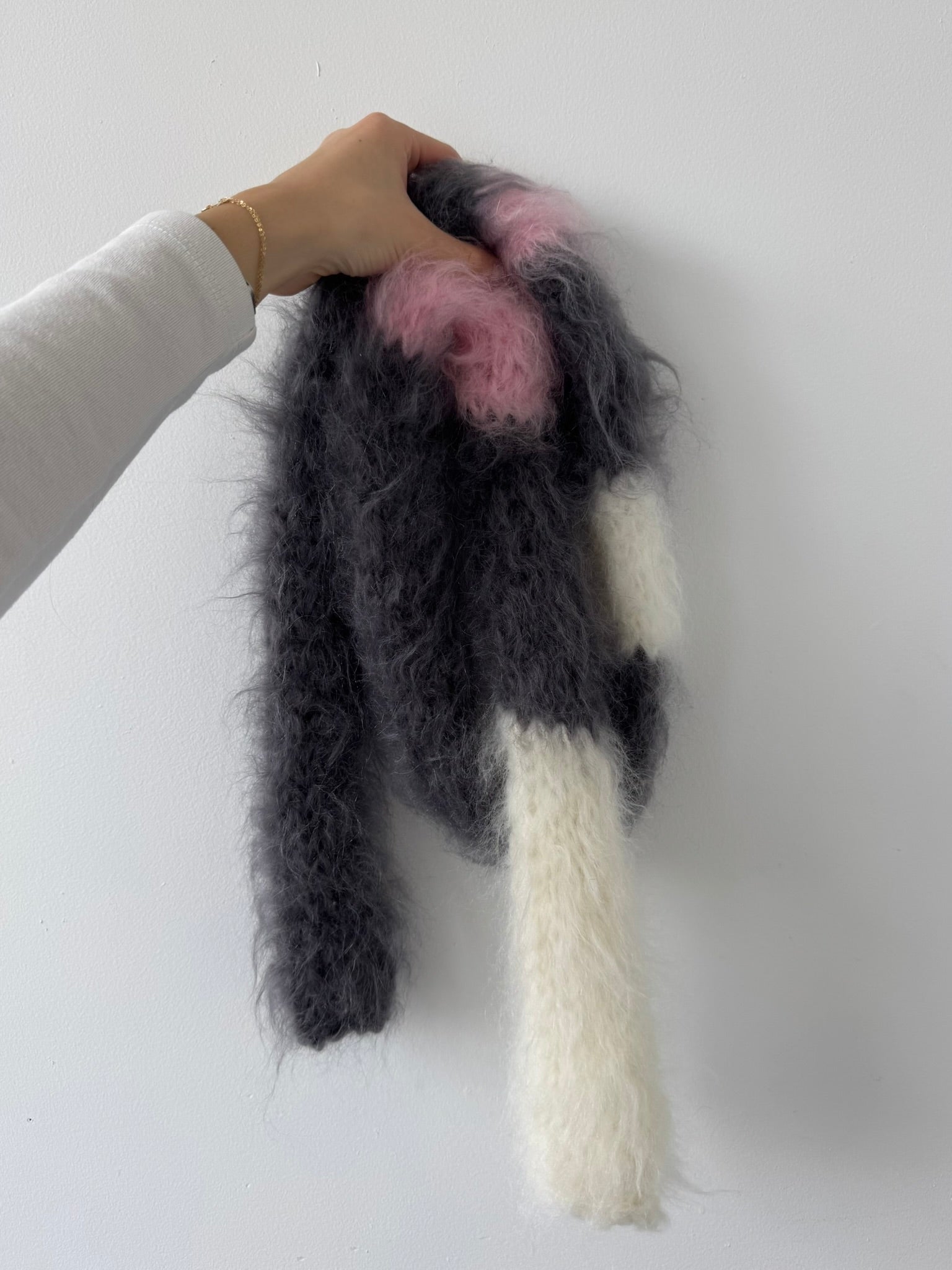 mohair scarf [ charcoal ]