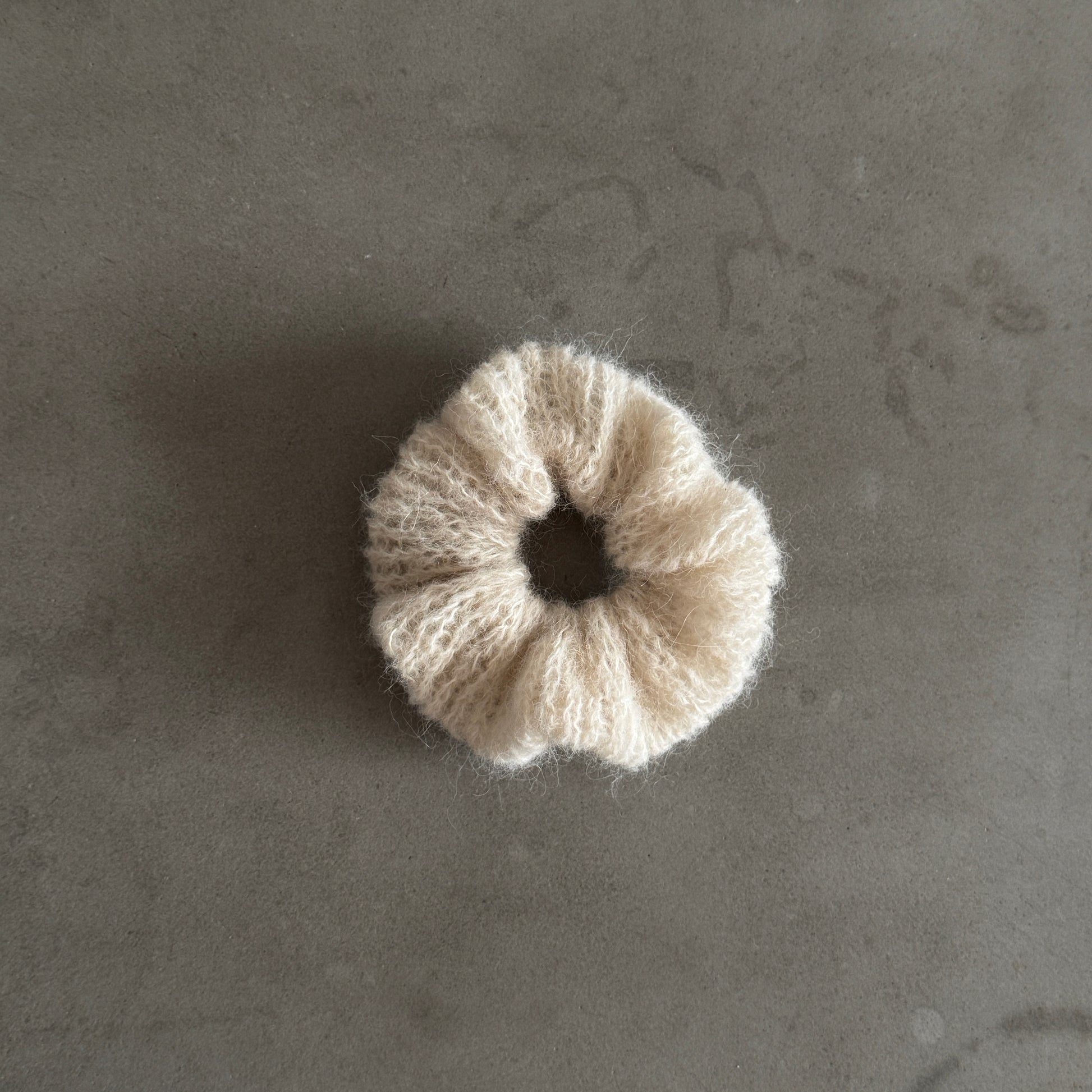 mohair scrunchie