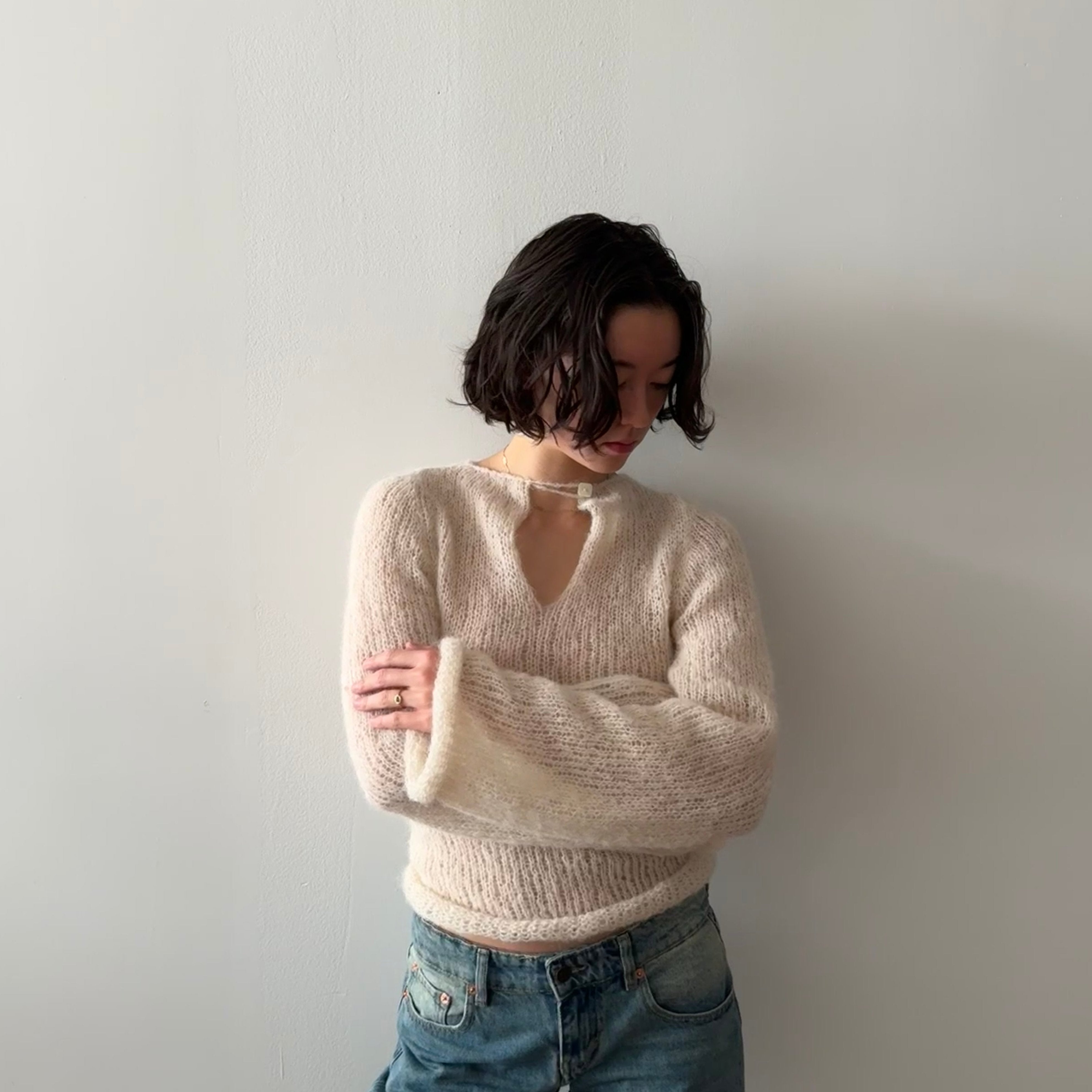 MONCLER◆24AW/MAGLIONE IN LANAE MOHAIR KNIT/ニット/S/ウール/J20939C00012 MONCLER J20939C00012 24AW MAGLIONE IN LANAE MOHAIR KNIT S
