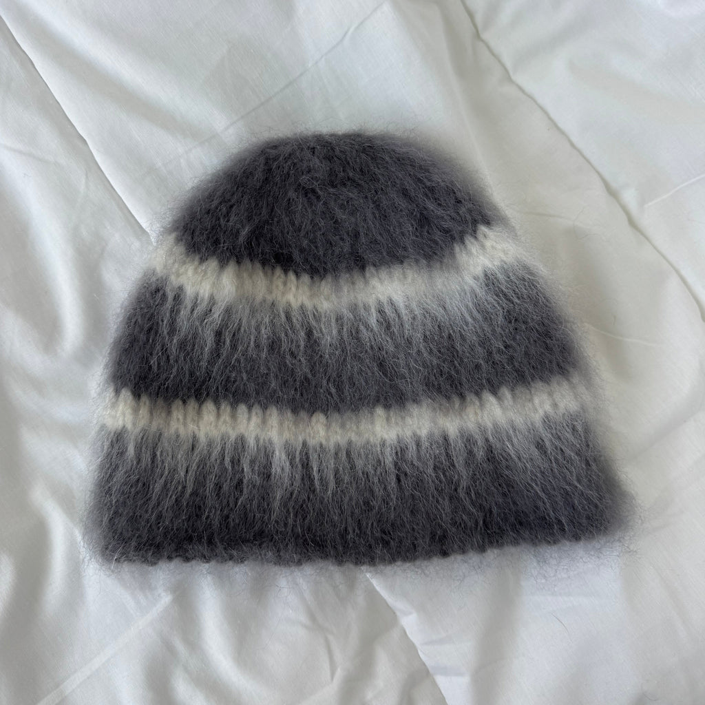 mohair beanie [ charcoal ]