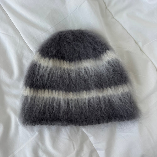 mohair beanie [ charcoal ]